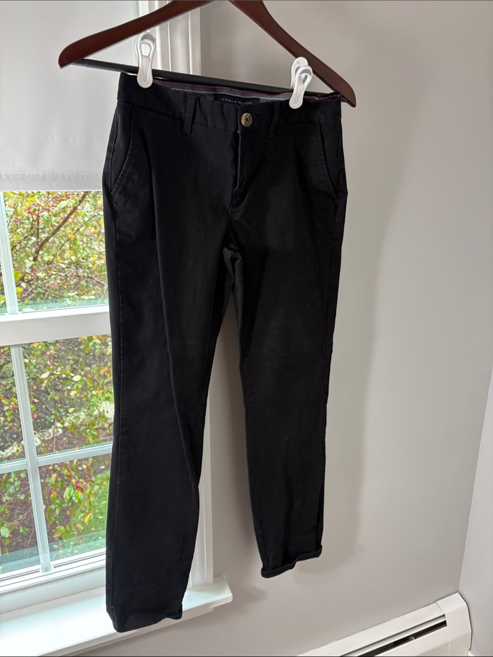 Tommy Hilfiger Black Straight Leg Women's Pants